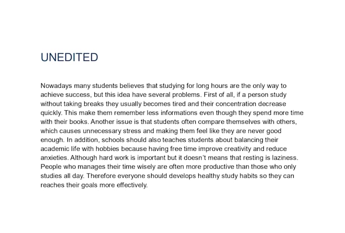 professionally proofread and edit your english essays
